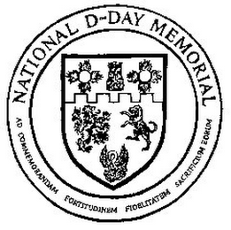 NATIONAL D-DAY MEMORIAL AD COMMEMORANDAM FORTITUDINEM FIDELITATEM SACRIFICIUM EORUM logo