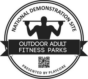 NATIONAL DEMONSTRATION SITE OUTDOOR ADULT FITNESS PARKS PRESENTED BY PLAYCORE logo