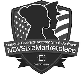 NATIONAL DIVERSITY VETERAN SMALL BUSINESS NDVSB EMARKETPLACE E ONE TO MANY logo