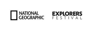 NATIONAL GEOGRAPHIC EXPLORERS FESTIVAL logo
