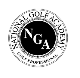 NATIONAL GOLF ACADEMY NGA GOLF PROFESSIONAL logo