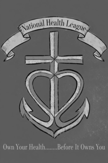 NATIONAL HEALTH LEAGUE OWN YOUR HEALTH.........BEFORE IT OWNS YOU logo