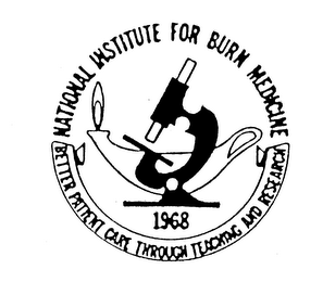 NATIONAL INSTITUTE FOR BURN MEDICINE BETTER PATIENT CARE THROUGH TEACHING AND RESEARCH 1968 logo