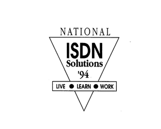 NATIONAL ISDN SOLUTIONS '94 LIVE LEARN WORK logo