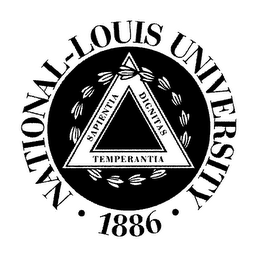 NATIONAL-LOUIS UNIVERSITY · 1886 · SAPIENTIA DIGNATAS TEMPERANTIA logo