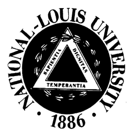 NATIONAL-LOUIS UNIVERSITY 1886 SAPIENTIA DIGNITAS TEMPERANTIA logo