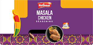 NATIONAL MASALA CHICKEN SEASONING NATIONAL FOODS SINCE 1970 logo
