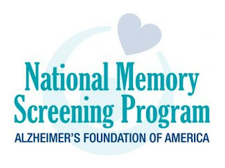 NATIONAL MEMORY SCREENING PROGRAM ALZHEIMER'S FOUNDATION OF AMERICA logo