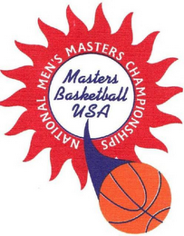 NATIONAL MEN'S MASTERS CHAMPIONSHIP MASTERS BASKETBALL USA logo
