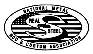 NATIONAL METAL ROD & CUSTOM ASSOCIATION REAL STEEL logo
