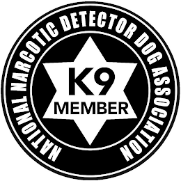 NATIONAL NARCOTIC DETECTOR DOG ASSOCIATION K9 MEMBER logo