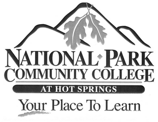 NATIONAL PARK COMMUNITY COLLEGE AT HOT SPRINGS YOUR PLACE TO LEARN logo