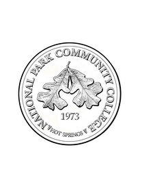 NATIONAL PARK COMMUNITY COLLEGE HOT SPRINGS 1973 logo