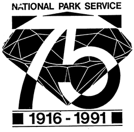 NATIONAL PARK SERVICE 75 1916-1991 logo