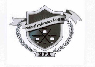 NATIONAL PERFORMANCE ACADEMY PERSEVERANTIA PASSIO DISCIPLINAM NPA logo