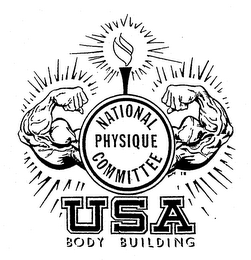 NATIONAL PHYSIQUE COMMITTEE USA BODY BUILDING logo