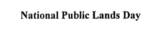 NATIONAL PUBLIC LANDS DAY logo