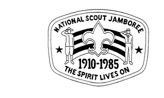 NATIONAL SCOUT JAMBOREE 1910-1985 THE SPIRIT LIVES ON logo
