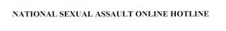 NATIONAL SEXUAL ASSAULT ONLINE HOTLINE logo