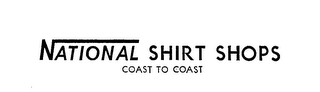 NATIONAL SHIRT SHOPS COAST TO COAST logo