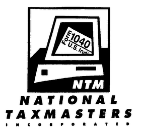 NATIONAL TAXMASTERS INCORPORATED FORM 1040 U.S. IND NTM logo