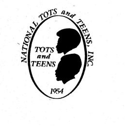 NATIONAL TOTS AND TEENS, INC. TOTS AND TEENS 1954 logo