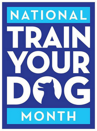 NATIONAL TRAIN YOUR DOG MONTH logo