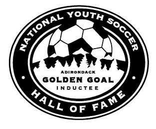 NATIONAL YOUTH SOCCER HALL OF FAME ADIRONDACK GOLDEN GOAL INDUCTEE logo