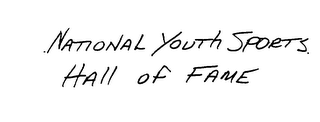 NATIONAL YOUTH SPORTS. HALL OF FAME logo