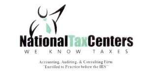 NATIONALTAXCENTERS WE KNOW TAXES ACCOUNTING, AUDITING, & CONSULTING FIRM "ENROLLED TO PRACTICE BEFORE THE IRS" logo