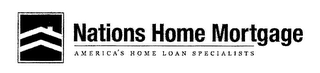 NATIONS HOME MORTGAGE AMERICA'S HOME LOAN SPECIALISTS logo