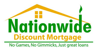 NATIONWIDE DISCOUNT MORTGAGE NO GAMES, NO GIMMMICKS, JUST GREAT LOAN logo