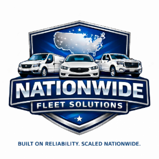 NATIONWIDE FLEET SOLUTIONS, NATIONWIDE BUILT ON RELIABILITY, SCALED NATIONWIDE logo