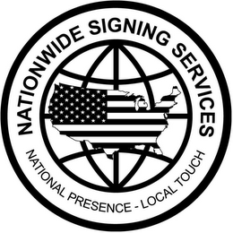 NATIONWIDE SIGNING SERVICES NATIONAL PRESENCE LOCAL TOUCH logo