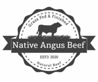 NATIVE ANGUS BEEF GRASS FED & FINISHED ESTD 2020 NATURAL BEEF