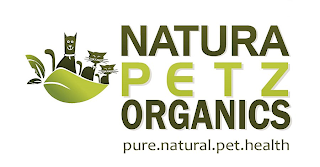 NATURA PETZ ORGANICS PURE. NATURAL. PET. HEALTH logo