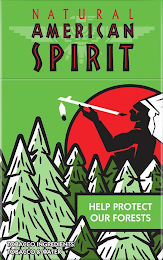 NATURAL AMERICAN SPIRIT HELP PROTECT OUR FORESTS TOBACCO INGREDIENTS: TOBACCO & WATER logo