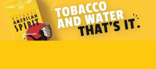 NATURAL AMERICAN SPIRIT TOBACCO AND WATER THAT'S IT. logo