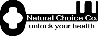 NATURAL CHOICE CO. UNLOCK YOUR HEALTH logo