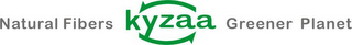 NATURAL FIBERS KYZAA GREENER PLANET logo