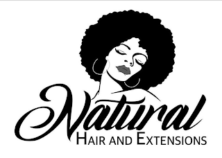 NATURAL HAIR AND EXTENSIONS logo