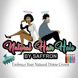 NATURAL HAIR HALO BY SAFFRON EMBRACE YOUR NATURAL DIVINE CROWN logo