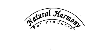NATURAL HARMONY PET PRODUCTS logo