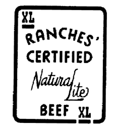 NATURAL LITE RANCHES' CERTIFIED BEEF XL logo