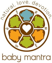 NATURAL . LOVE. DEVOTION. BABY MANTRA logo