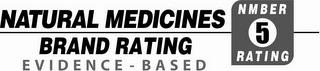 NATURAL MEDICINES BRAND RATING EVIDENCE-BASED NMBER 5 RATING logo