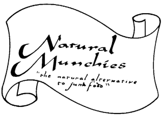 NATURAL MUNCHIES "THE NATURAL ALTERNATIVE TO JUNK FOOD" logo