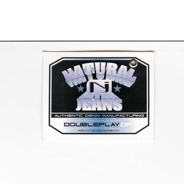 NATURAL NJ JEANS AUTHENTIC DENIM MANUFACTURING DOUPLE PLAY DP FOR STYLE AND DURABILITY logo