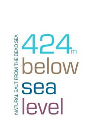 NATURAL SALT FROM THE DEAD SEA 424M BELOW SEA LEVEL logo