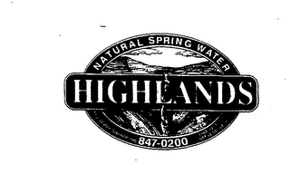 NATURAL SPRING WATER HIGHLANDS THE WATER SOURCE INC 847-0200 logo